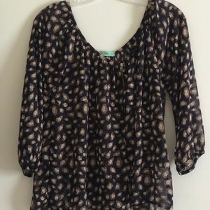 Sheer patterned blouse